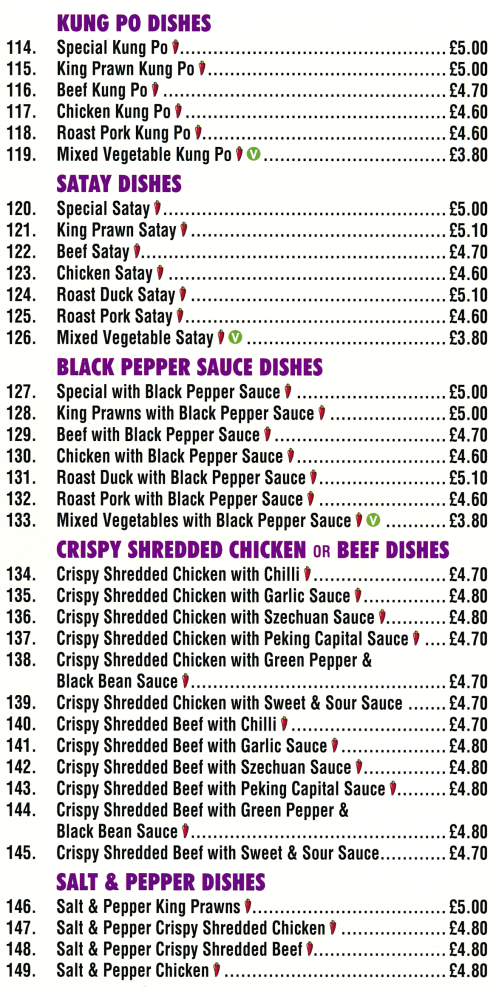 Takeaway and delivery menu for Golden Palace (Chicken Chow Mein, Beef Curry, Sweet & Sour Pork Balls..)