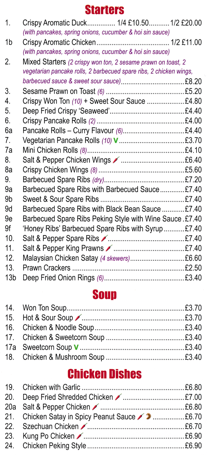 Menu for China City - Crispy Aromatic Duck, Mongolian Crispy Lamb, Sesame Prawn on Toast, Pancake Rolls, Won Ton Soup, Chicken Peking Style..