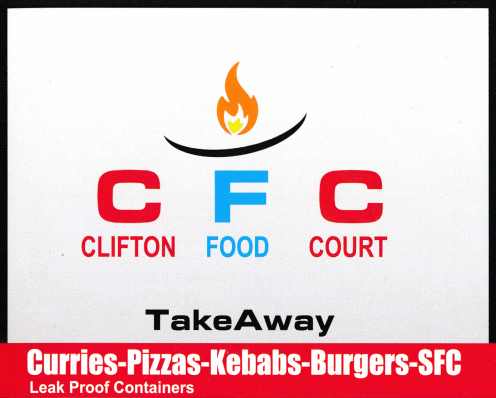 Menu for Clifton Food Court curry, pizza and fast food takeaway in Clifton near Nottingham