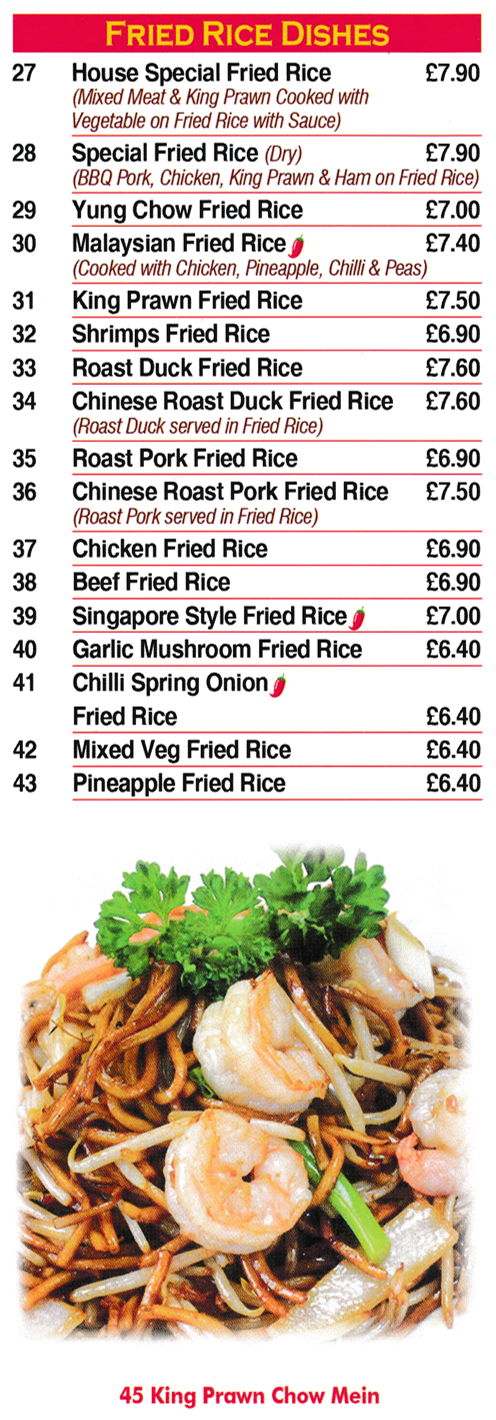 Menu for Good Luck (Ying Yang Duck, Crispy Aromatic Thai Chicken, Deep Fried Shredded Beef with Sweet Chilli Sauce, Mussels in Garlic Sauce, Crispy Squid..)