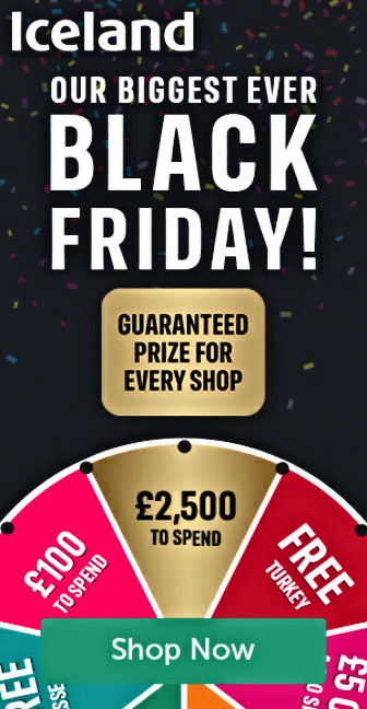 Iceland Supermarket Black Friday offers and prizes