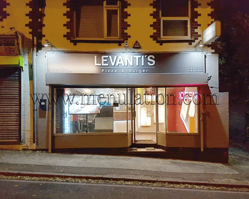 Levanti's pizza and fast food takeaway on Carlton Road in Nottingham