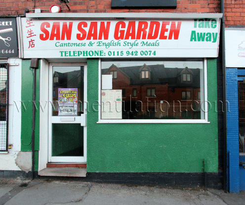 San San Garden Cantonese takeaway in Basford, Nottingham