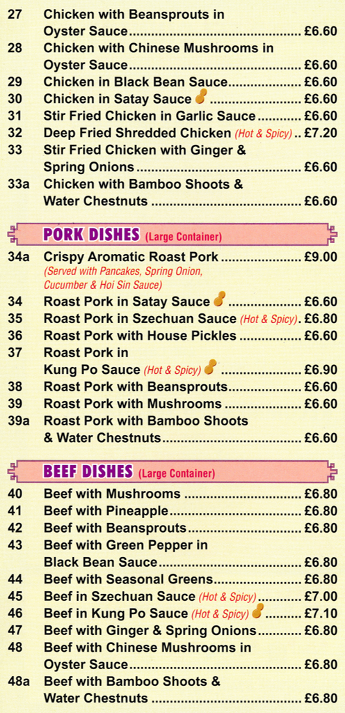 Menu for Wok Wonder Menu for Wok Wonder in Mansfield - dishes include; Chicken with Bamboo Shoots and Water Chestnuts, Crispy Aromatic Roast Pork, Beef with Pineapple, Roast Pork in Kung Po Sauce..