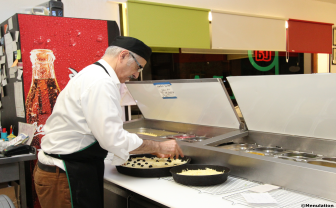 Pizzas being prepared at La Piazza in Nottingham