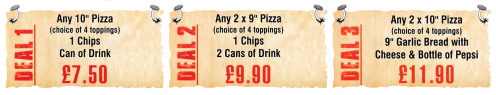 Menu for Pizza Zone takeaway in Beeston near Nottingham
